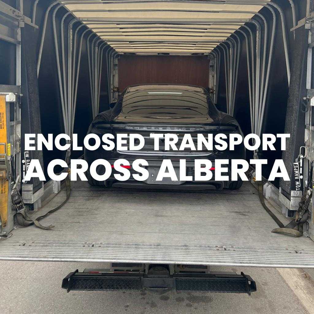 Enclosed car shipping service across Edmonton and Alberta.