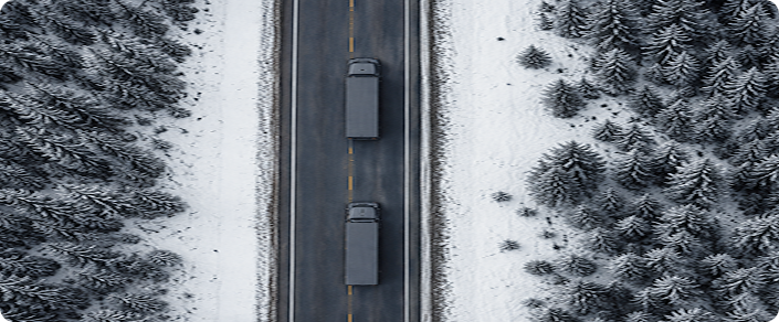 Cars on Canadian highway