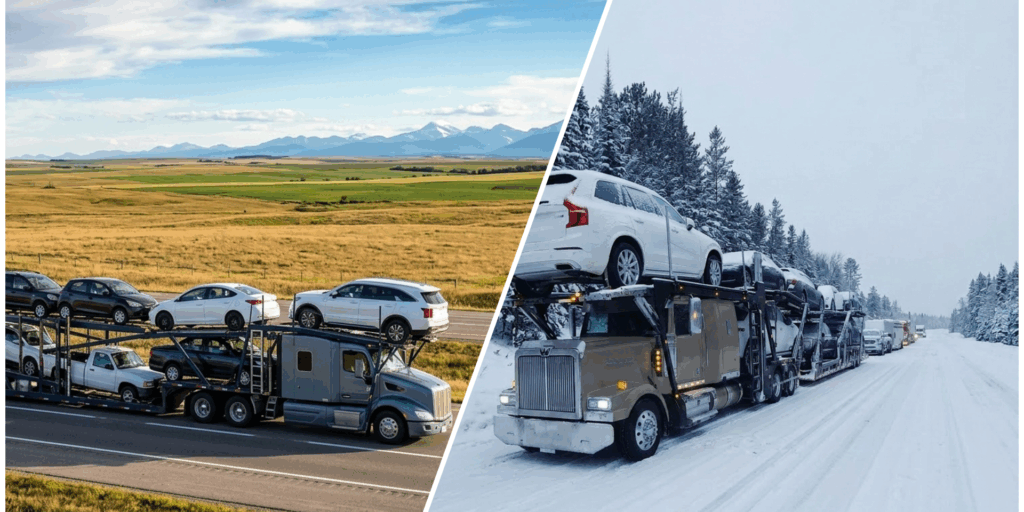 car vehicle transport: shipping your car in summer or winter?