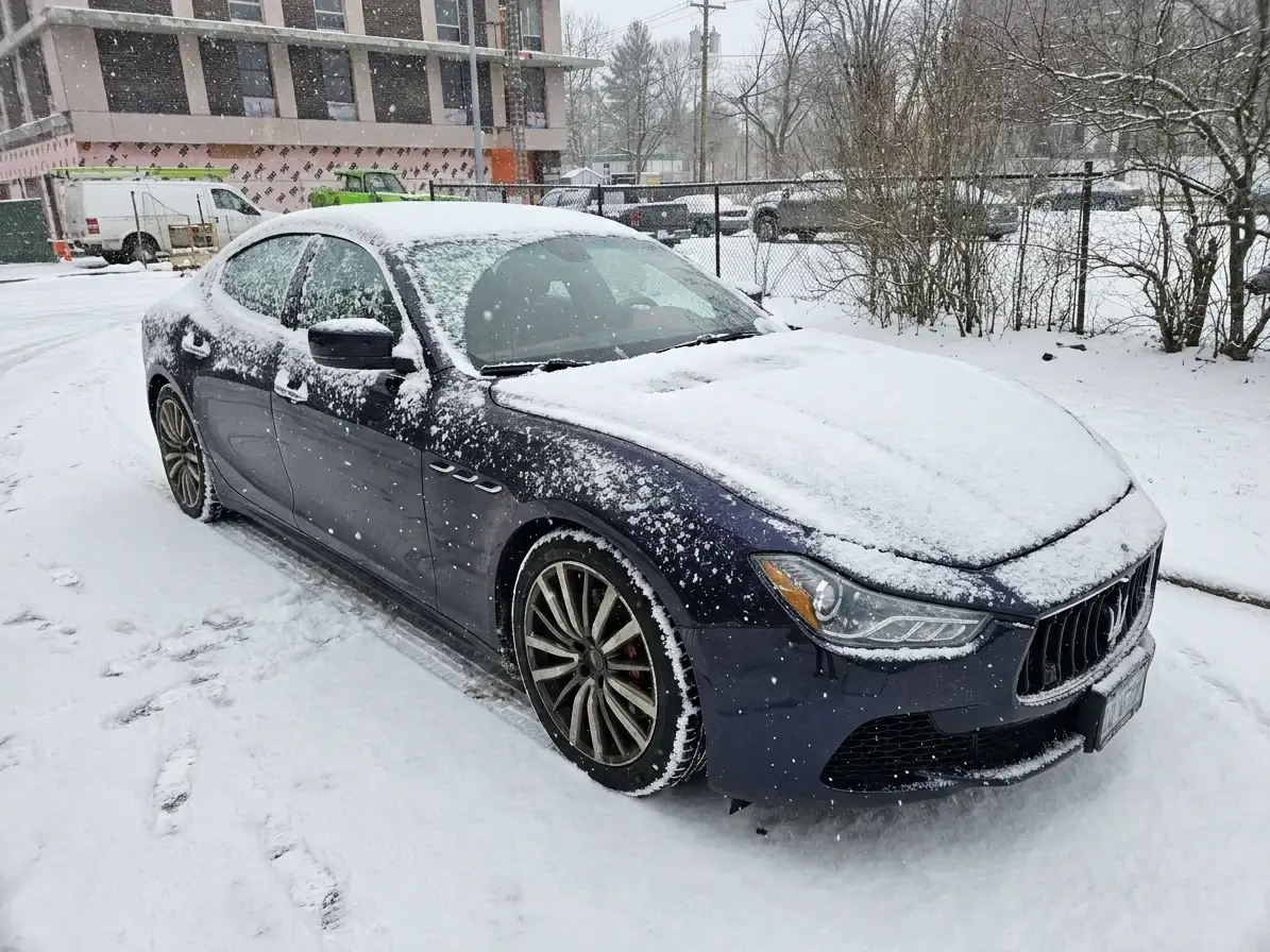 car waiting to be picked up for transport in edmonton
